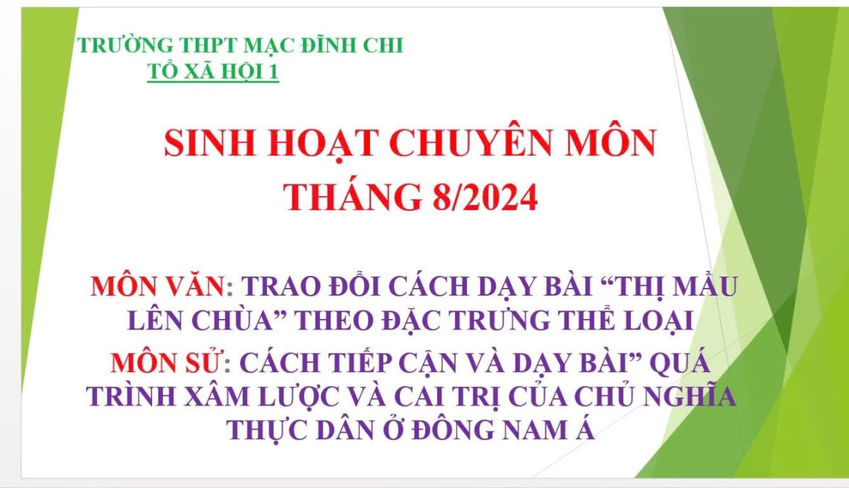 SINH HOẠT CHUYÊN MÔN TỔ XÃ HỘI 1