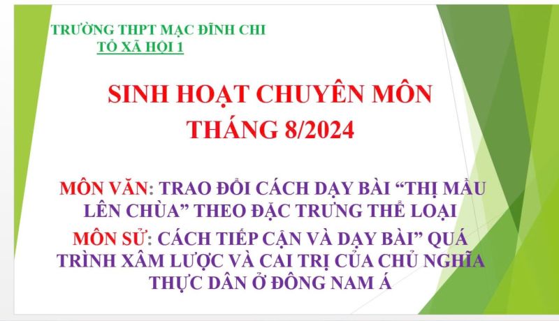 SINH HOẠT CHUYÊN MÔN TỔ XÃ HỘI 1