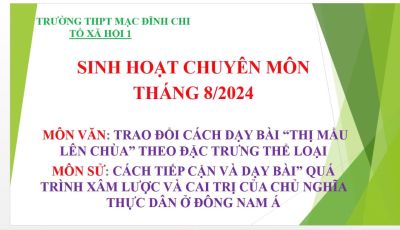 SINH HOẠT CHUY&Ecirc;N M&Ocirc;N TỔ X&Atilde; HỘI 1