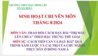 SINH HOẠT CHUYÊN MÔN TỔ XÃ HỘI 1